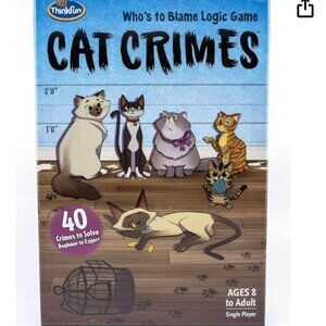 ThinkFun Cat Crimes Logic Game Complete Brain Puzzle